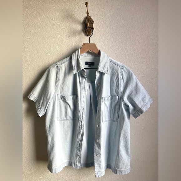 Quince Tops - Quince Light Blue Denim Shirt
